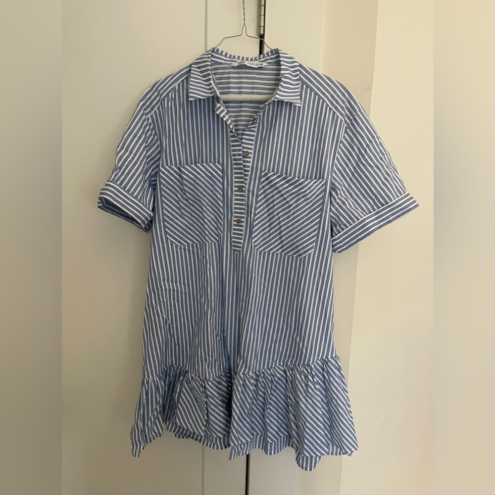 Blue Shirt Zara Dress